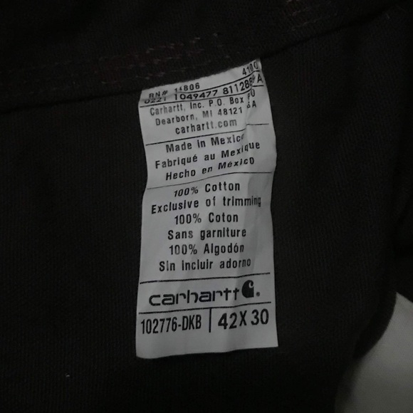 Carhartt Coveralls 42 x 30 - Picture 4 of 4